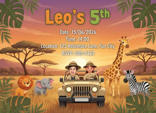 Superhero birthday invitation