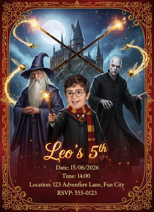 Wonder Woman birthday invitation