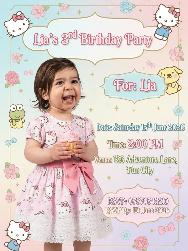Birthday invitation sample